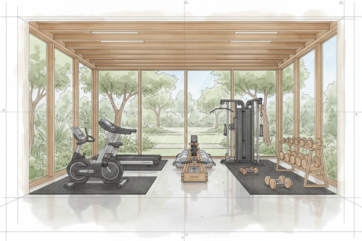 Garden Room Gym Design Sketch