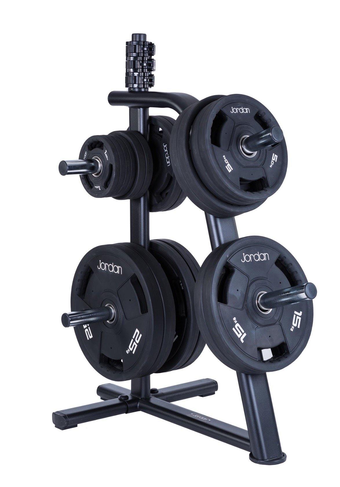 Jordan 200kg Classic Rubber Olympic Disc Set with Weight Tree