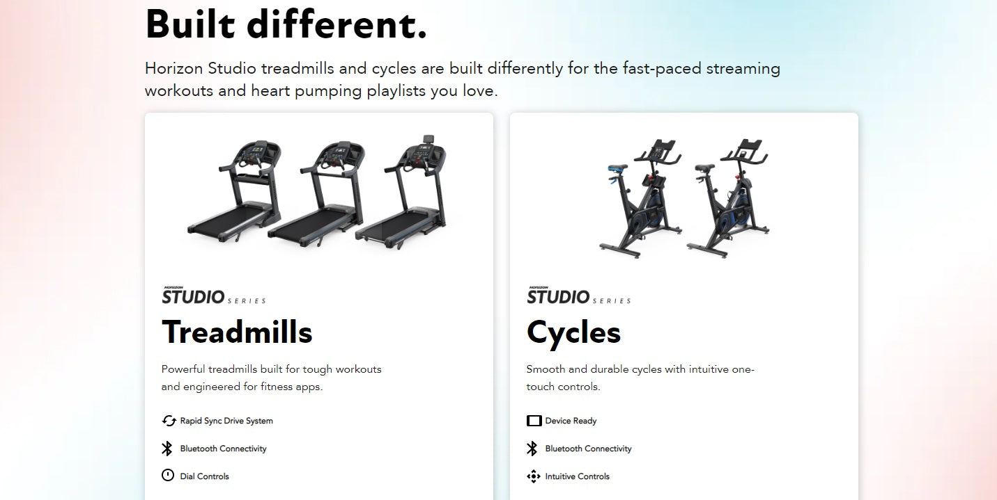 Horizon fitness studio range  