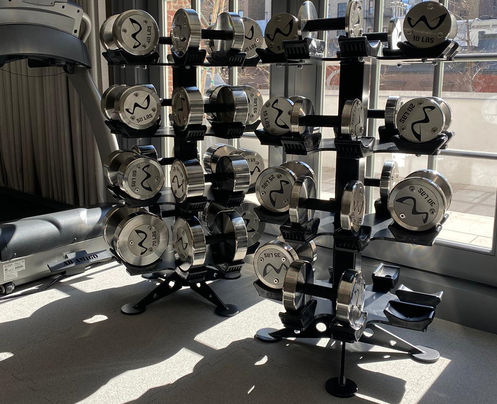 Watson Revolving Dumbbell Rack Are Compact, Stylish - Perfect for Corners  