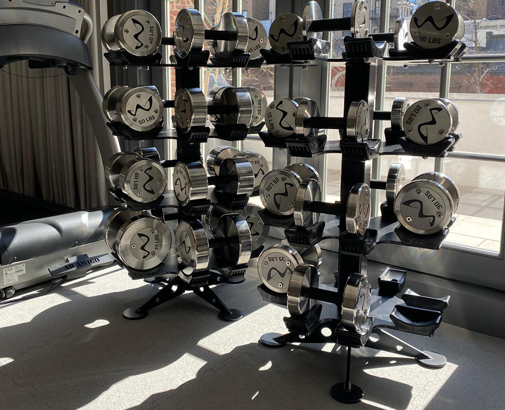 Watson Revolving Dumbbell Rack Are Compact, Stylish - Perfect for Corners