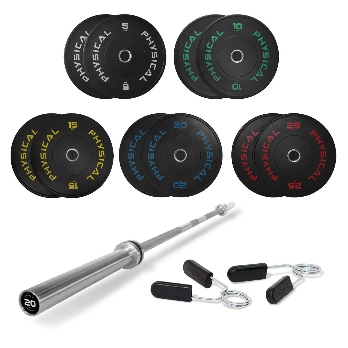 Physical Competition Bumper Plates Set (170Kg)