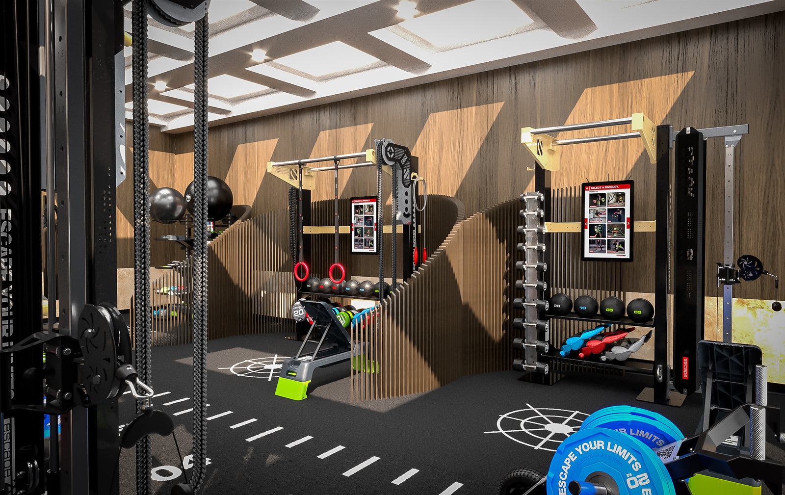 Garage Gym Design Complete Home Gym With Weights Gym Setup Top