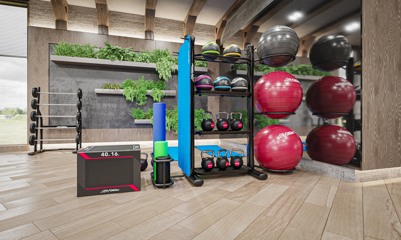 Life Fitness Accessory Area in Office  