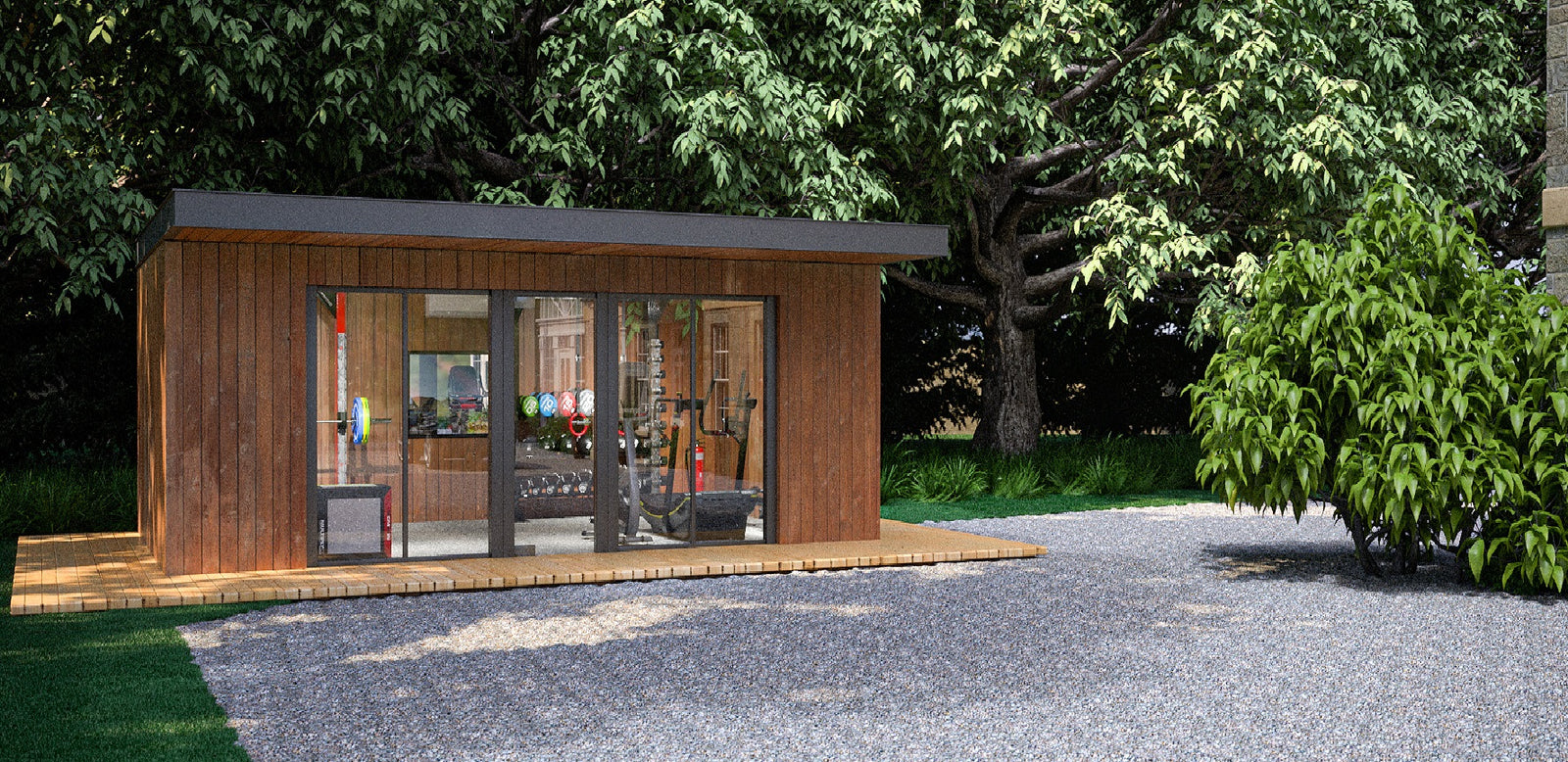 garden room design image escape 3d render  