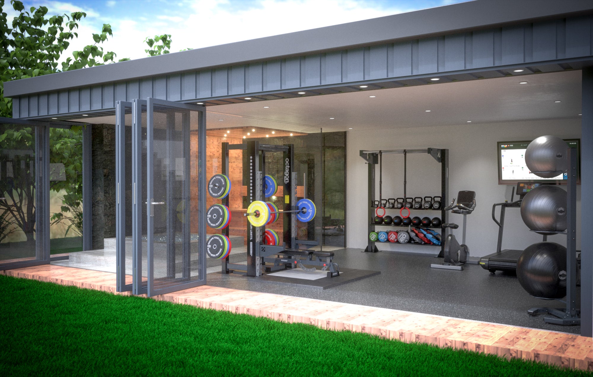 Escape_Technogym_luxury-Garden_Room-Gym Design