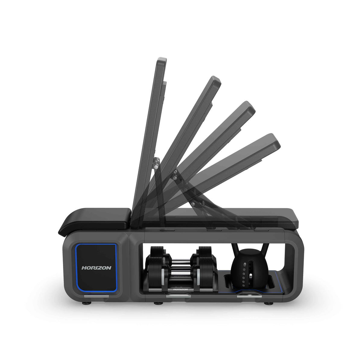 Horizon Bench with Adjustable Dumbbells &amp; Kettlebells