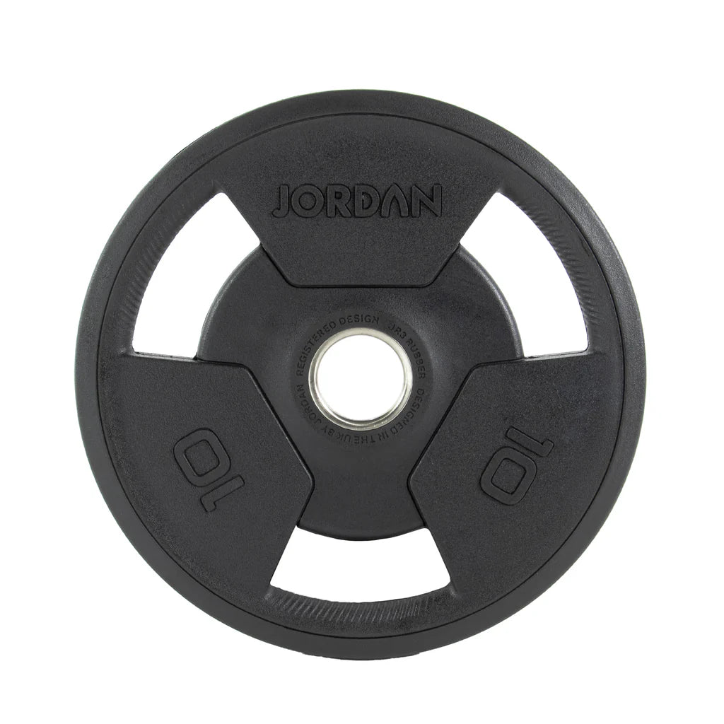 JORDAN Rubber Tri-Grip Olympic Weight Plates