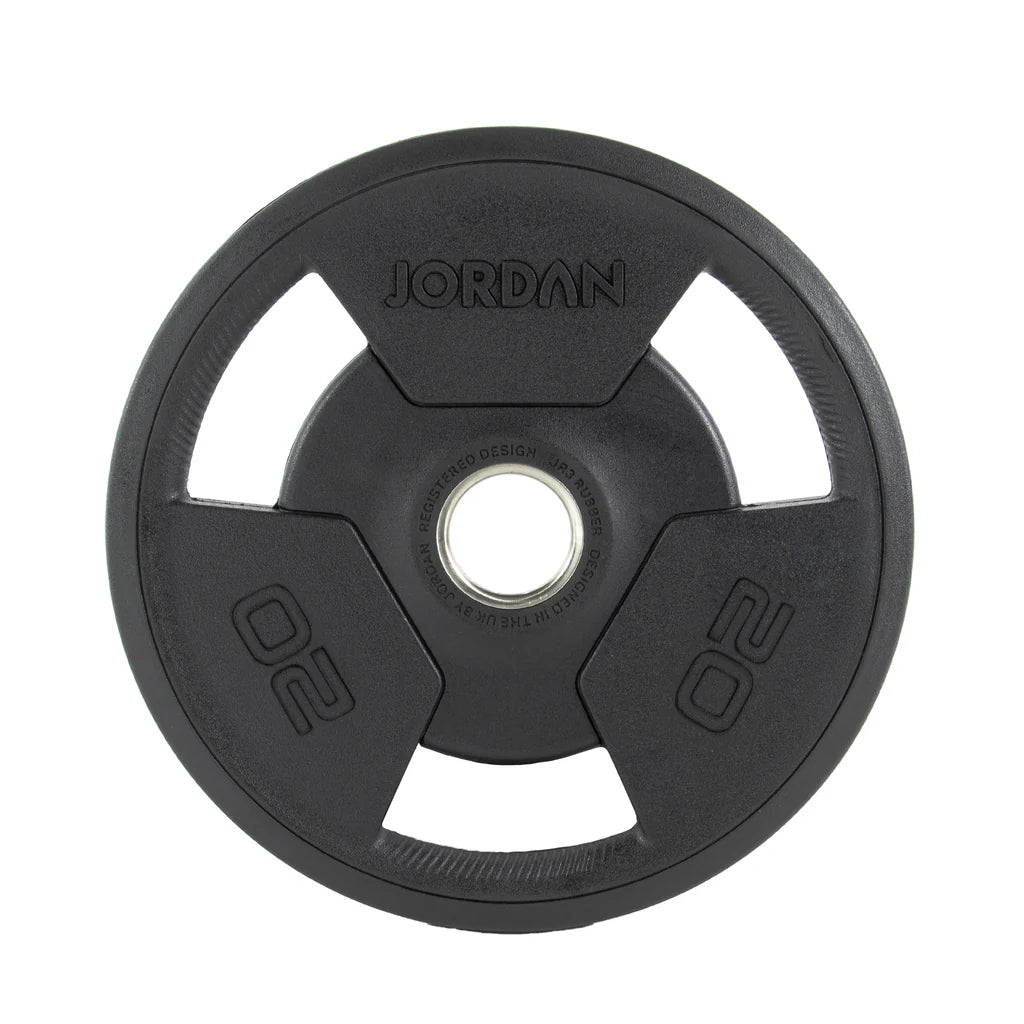 JORDAN Rubber Tri-Grip Olympic Weight Plates