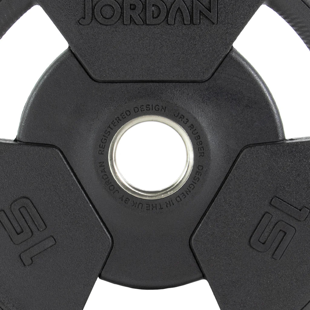 JORDAN Rubber Tri-Grip Olympic Weight Plates