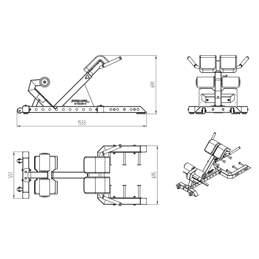 Primal Performance Series Hyper Extension