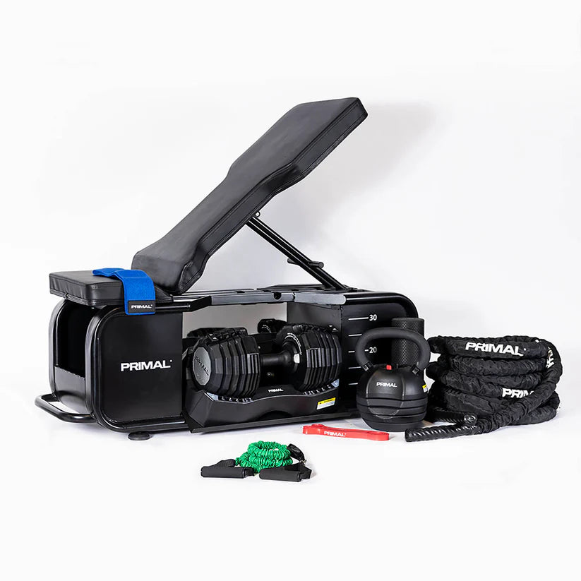 Primal Personal Series HIIT Bench with Accessories &amp; Dumbbells
