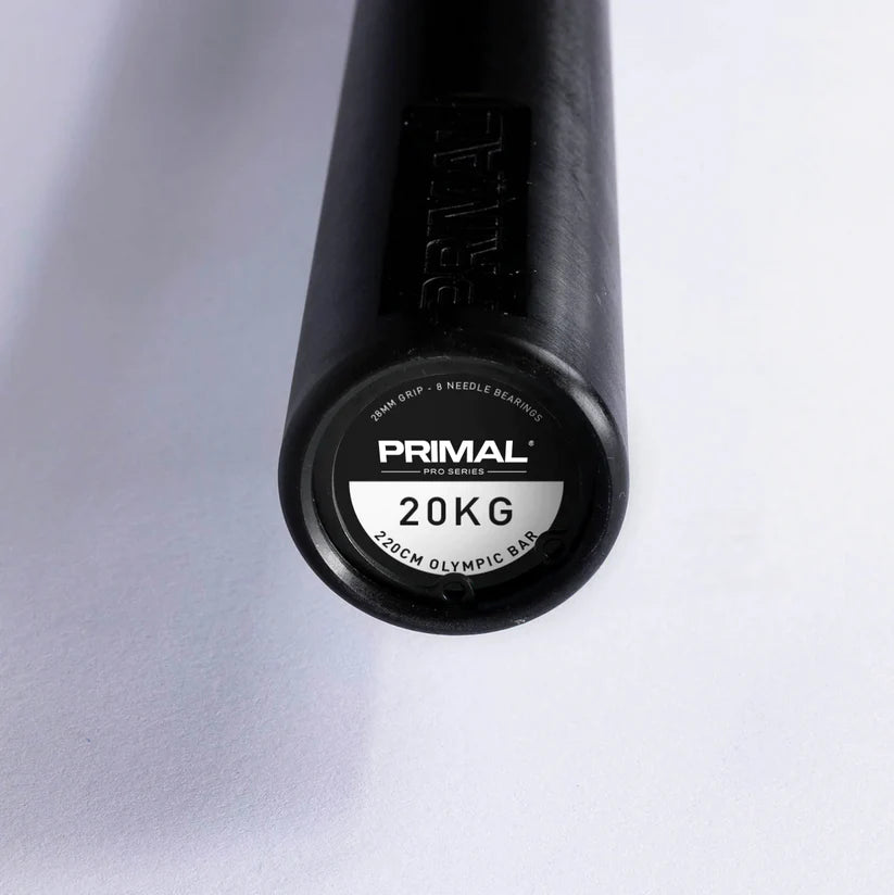 Primal Pro Series 8 Needle Dual Knurl 20kg Olympic Bar - Teflon Coating
