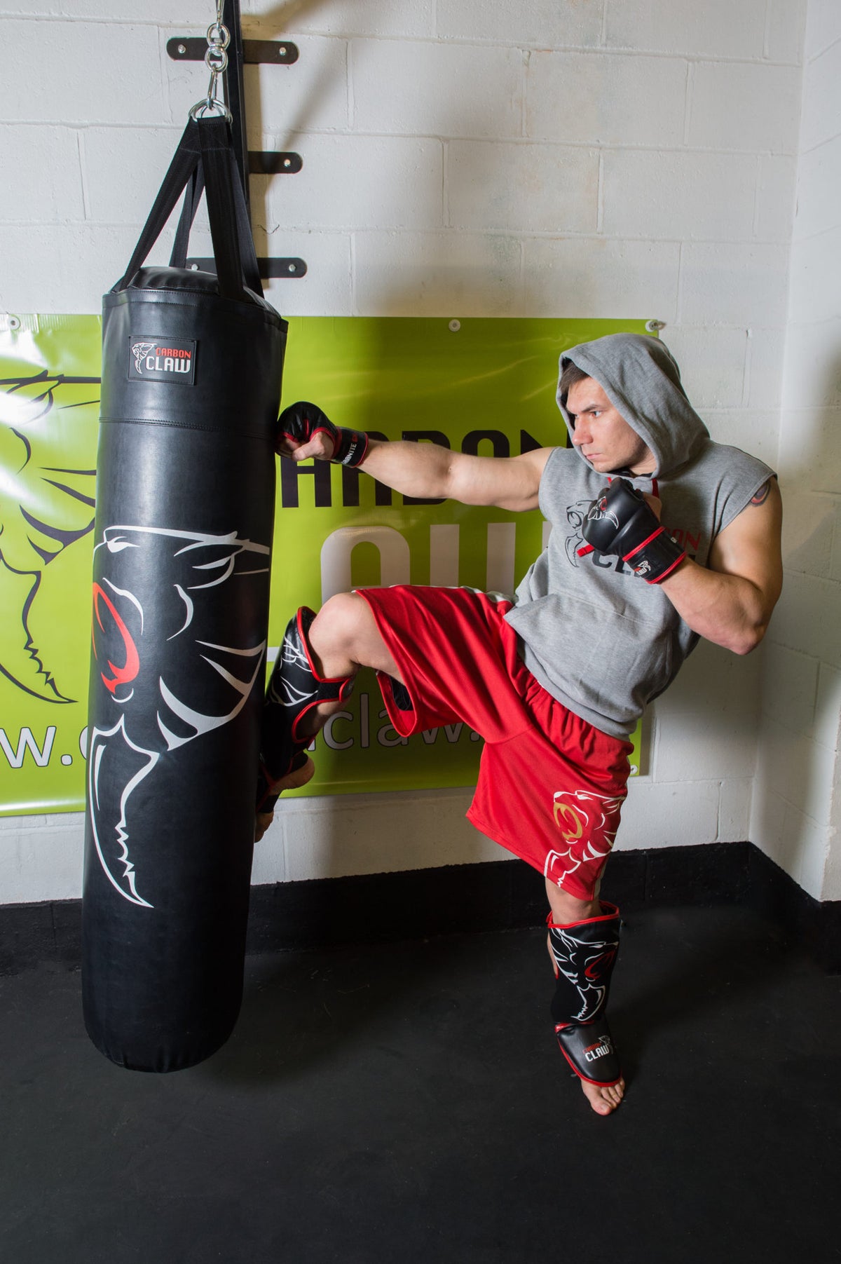 Carbon Claw Granite  Thai Shin Guard - Syn / Leather