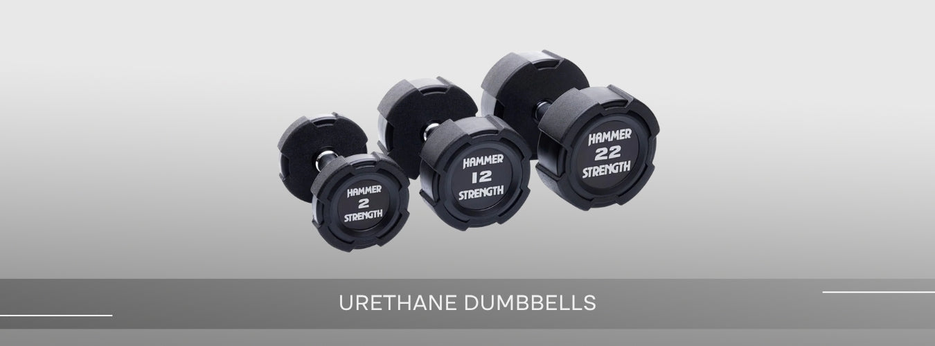 Urethane Dumbbells | Urethane Coated Dumbbell Banner