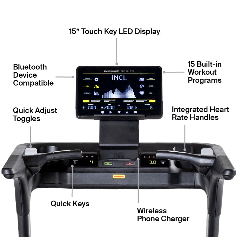 Inspire Fitness T7 Treadmill W/15&quot; Touch Key LED