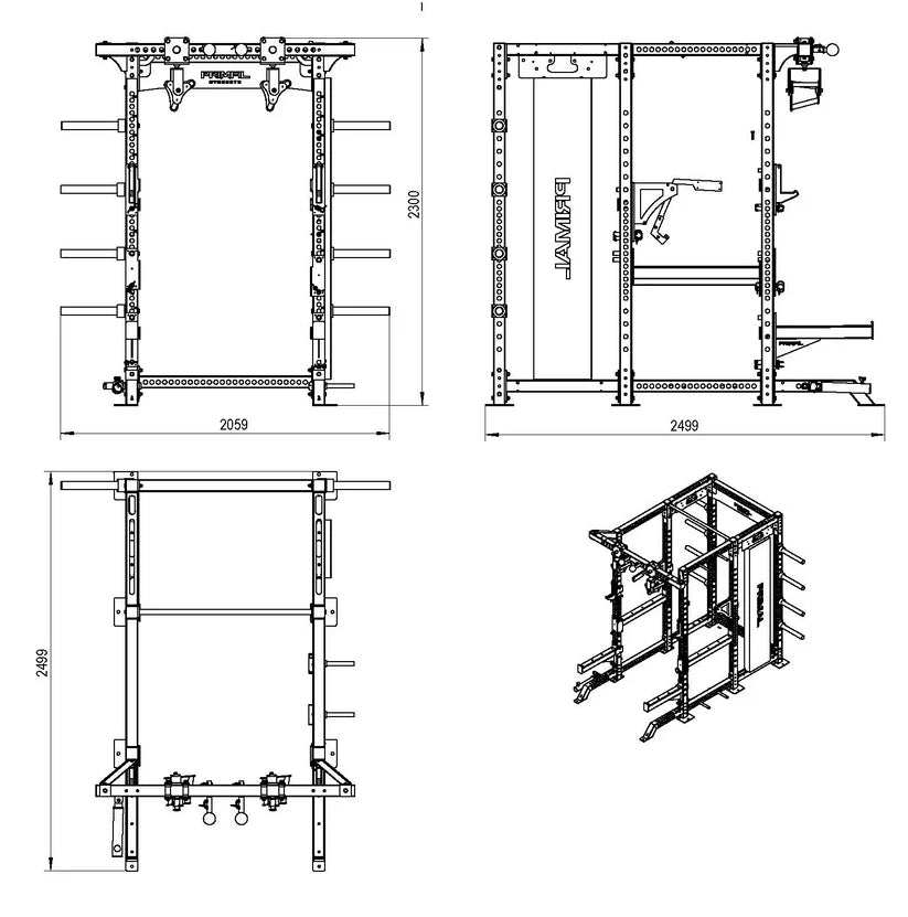 Primal Performance Series V2 Modular Power Rack