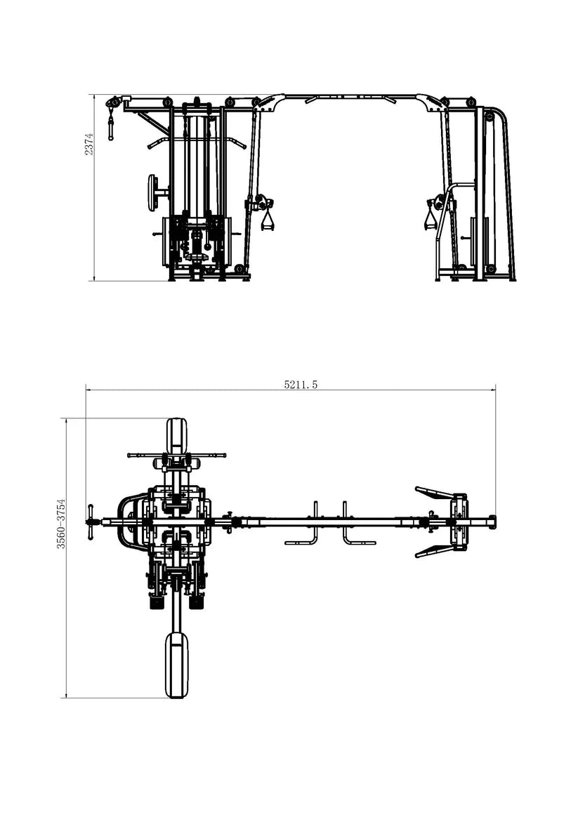 Primal Performance Series 4-Station Multi-Stack Gym