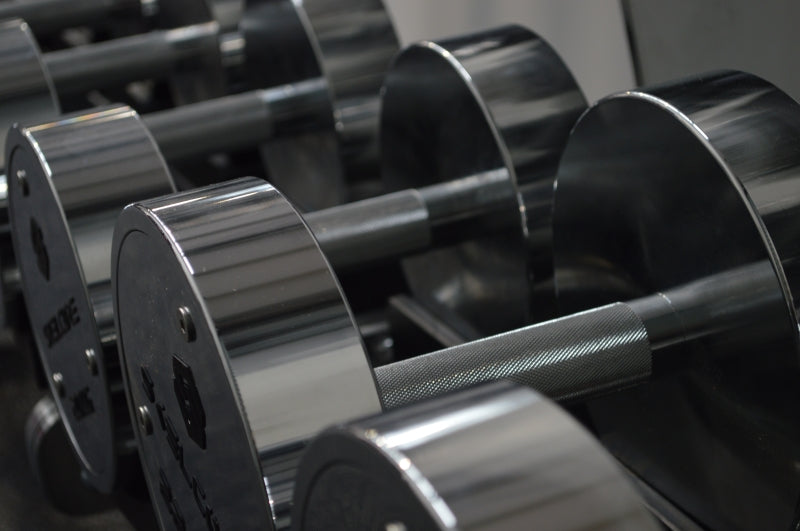 Skelcore Chrome Steel Dumbbell (2.5kg - 25kg) 10 Pair Set