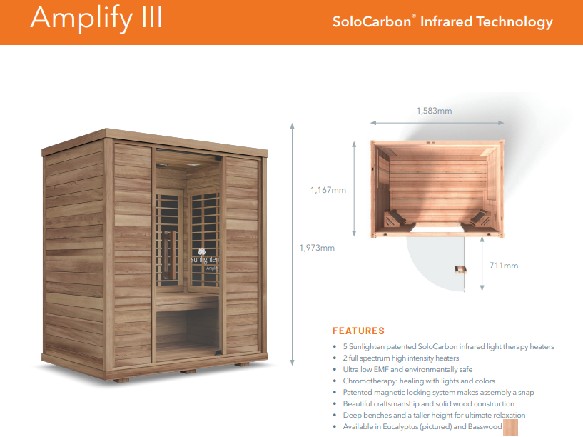 Sunlighten Amplify Infrared Sauna