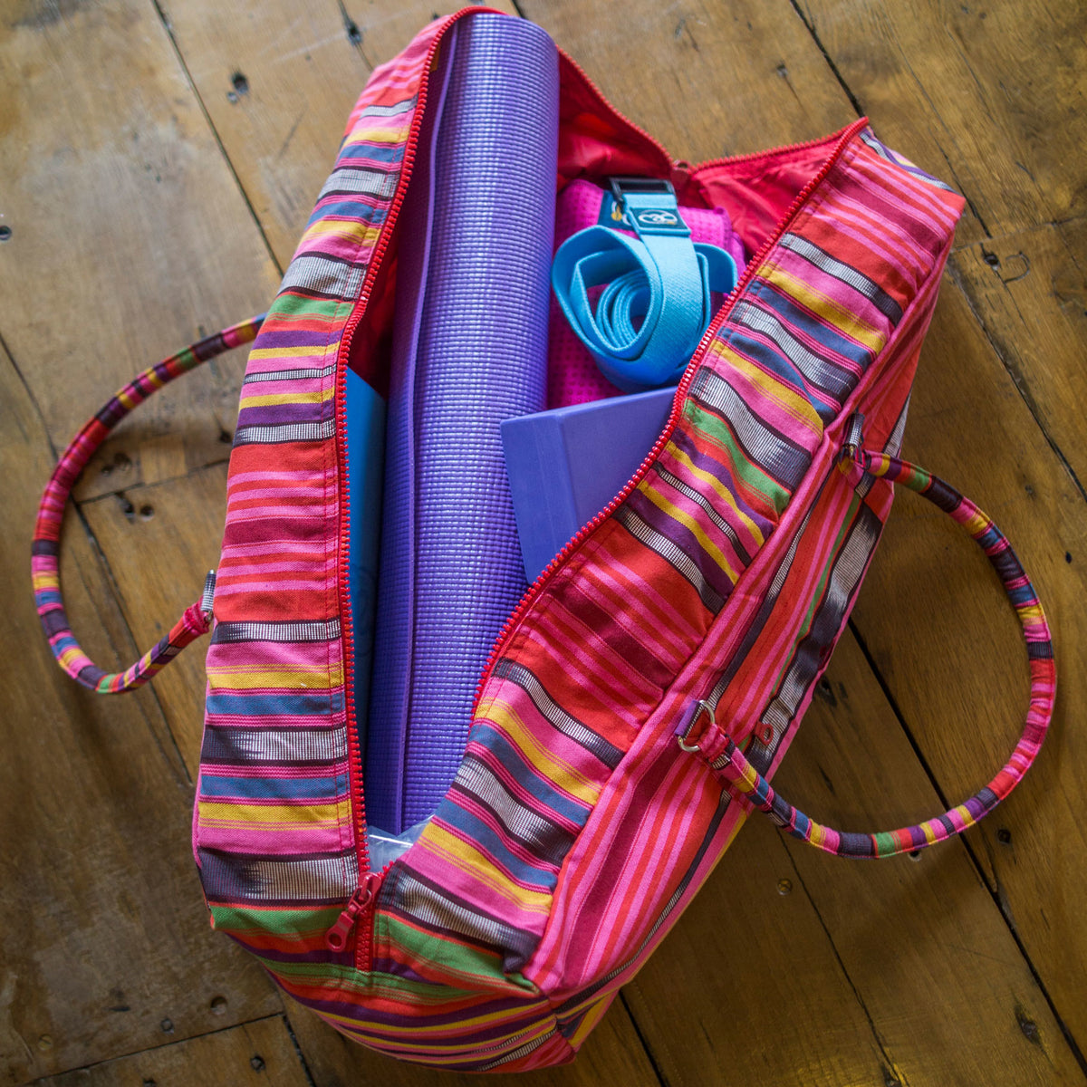 Fitness Mad Striped Powerloom Yoga Kit Bag
