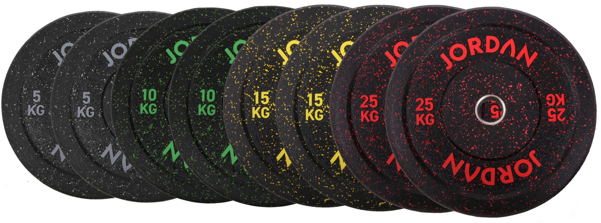Jordan HG Black Rubber Bumper Plate - Coloured Fleck