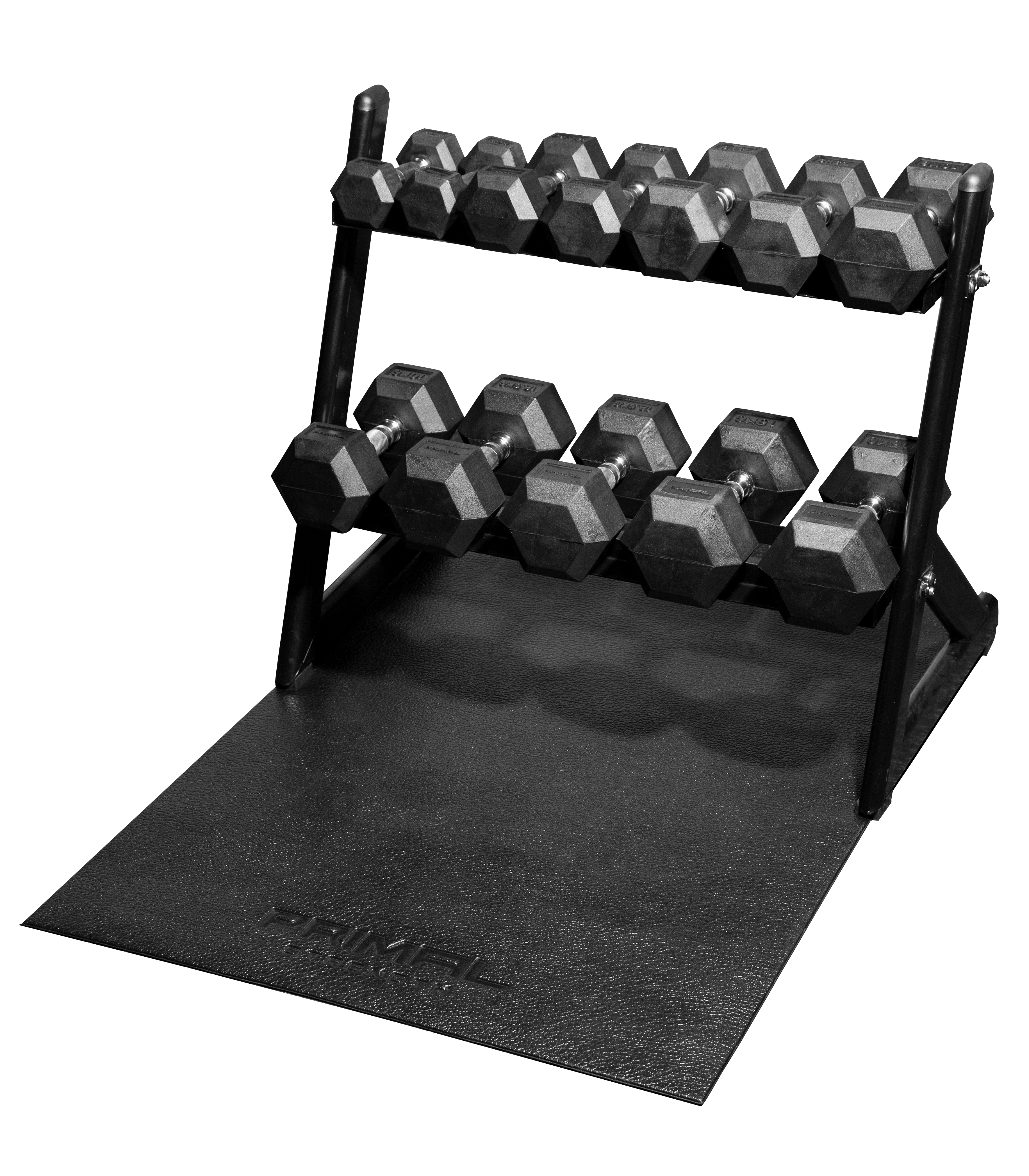 Primal Strength Hex Set And Rack With Mat - Main Image