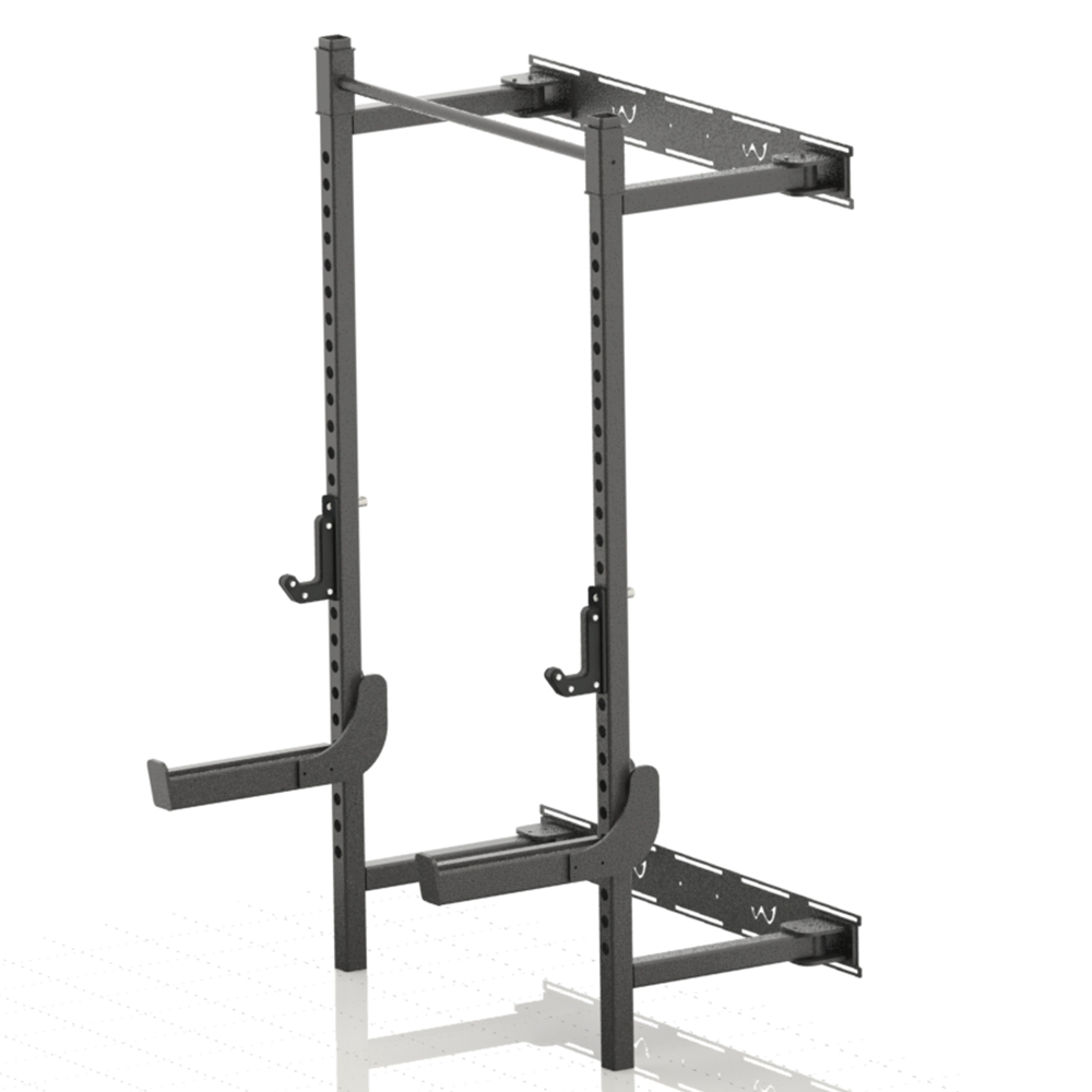 Folding Squat Rack - Space Saving For Home & Garage Gyms - Training Station