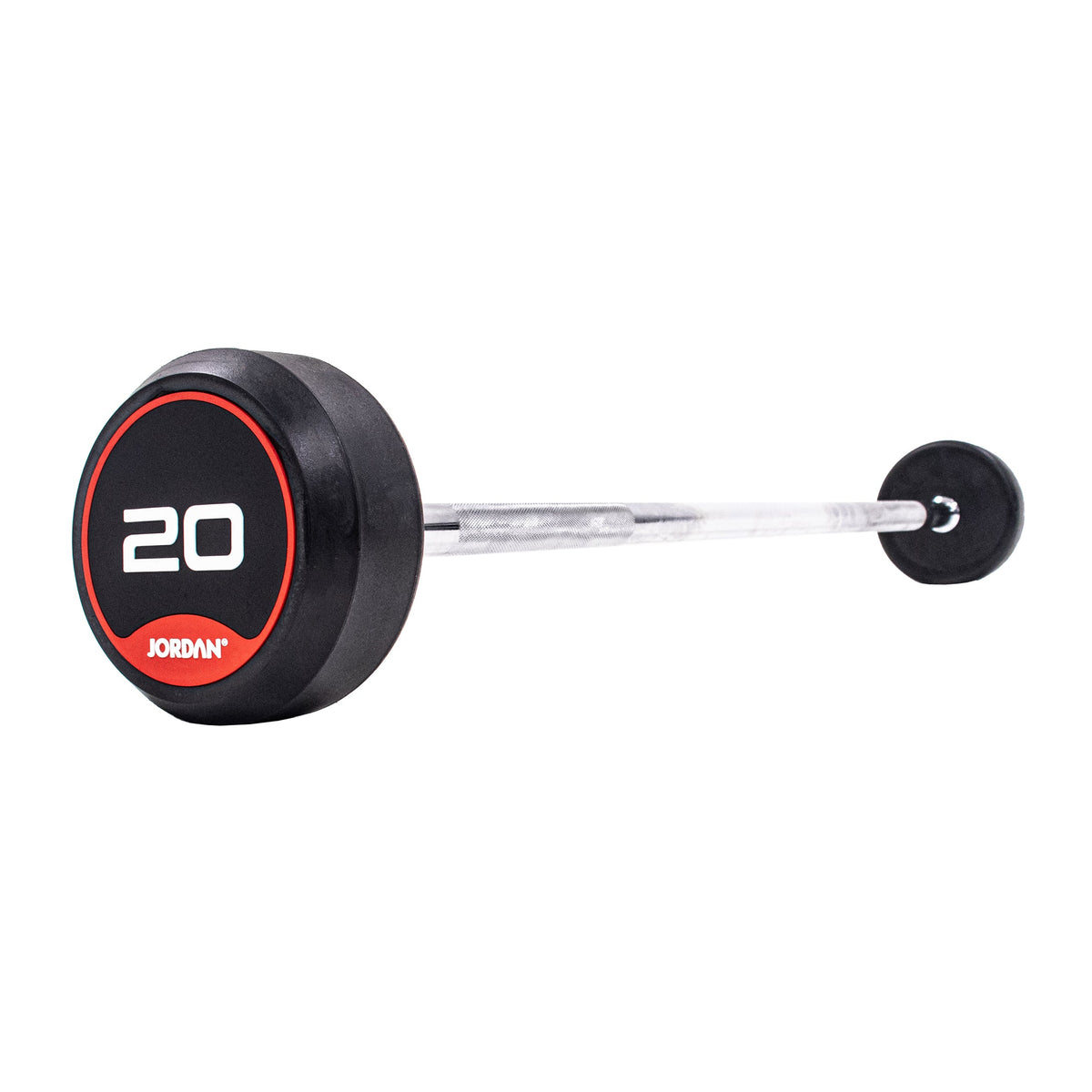 Jordan Rubber Barbells Solid Ends with Straight Bars (up to 45kg)