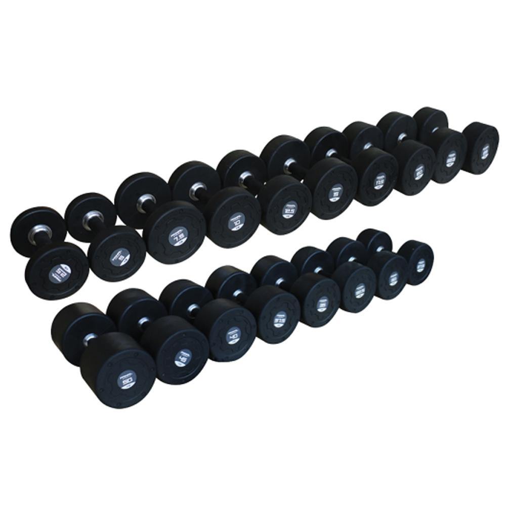 Primal Strength Premium Rubber Nero Dumbbells 27.5kg-50kg