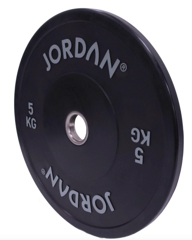 JORDAN HG BLACK RUBBER BUMPER PLATES - 150kg Set