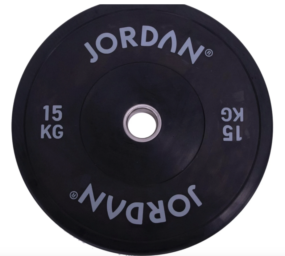 JORDAN HG BLACK RUBBER BUMPER PLATES - 150kg Set