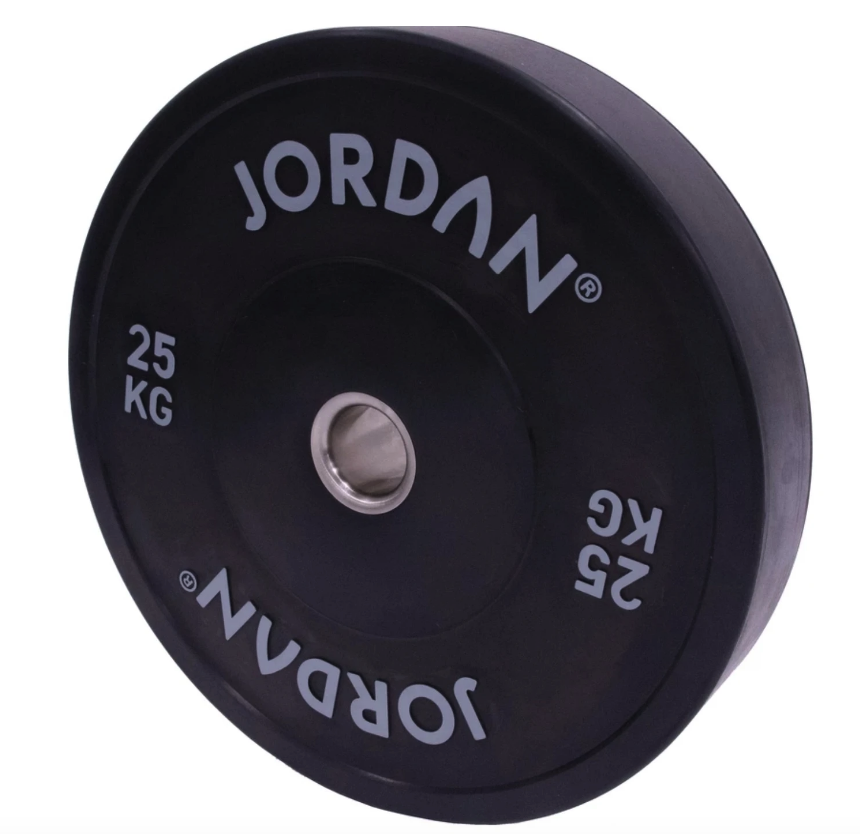 JORDAN HG BLACK RUBBER BUMPER PLATES - 150kg Set