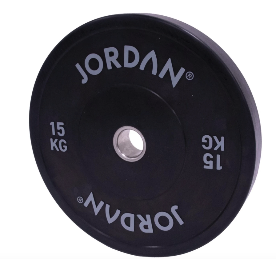 JORDAN HG BLACK RUBBER BUMPER PLATES - 150kg Set