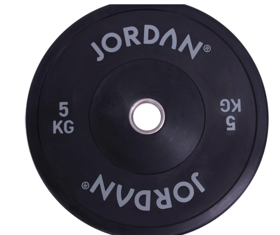 JORDAN HG BLACK RUBBER BUMPER PLATES - 150kg Set