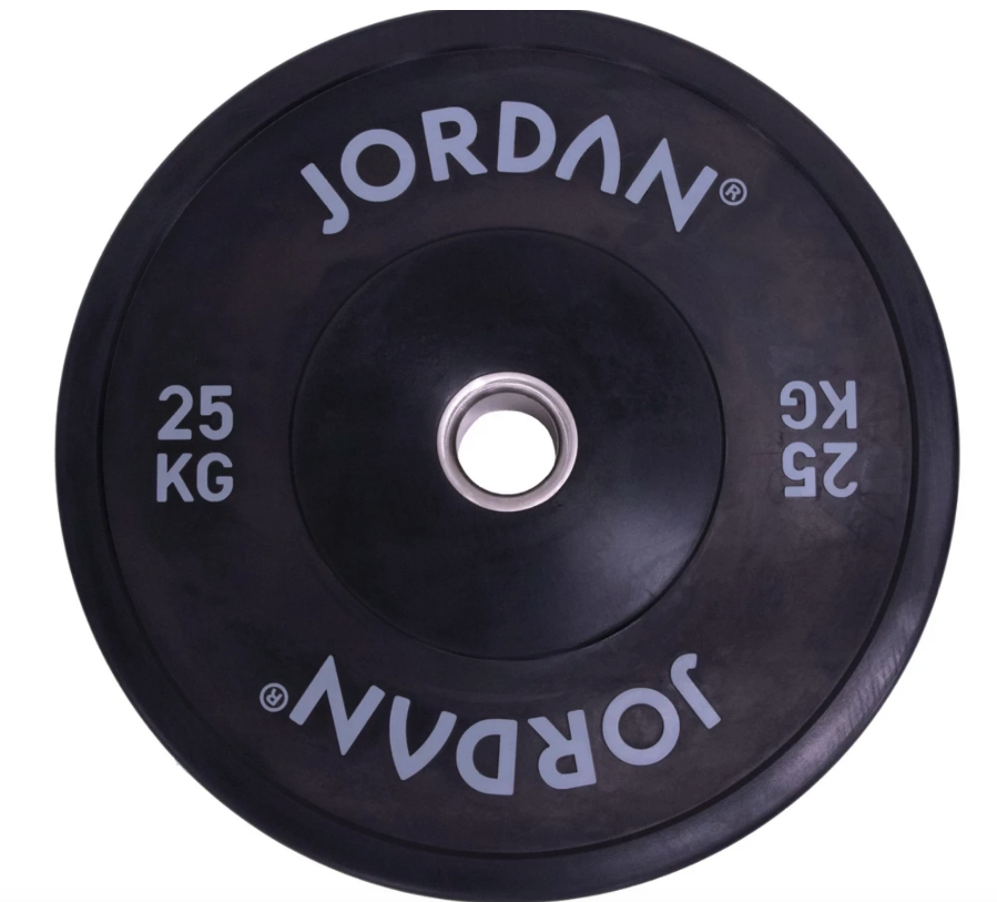 JORDAN HG BLACK RUBBER BUMPER PLATES - 150kg Set