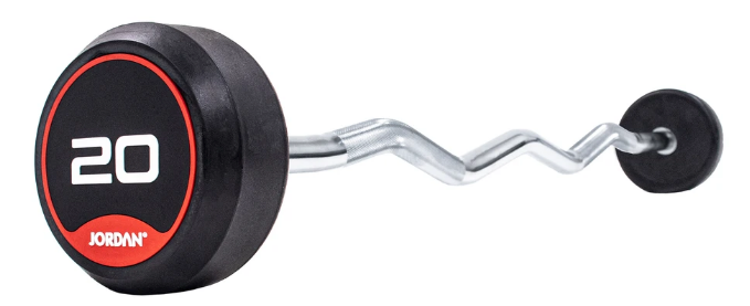 Jordan Classic Rubber Barbells - Curl Bars