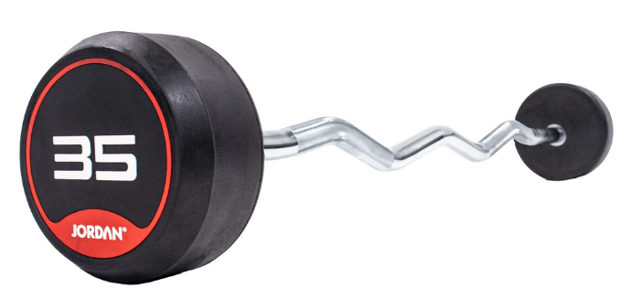 Jordan Classic Rubber Barbells - Curl Bars