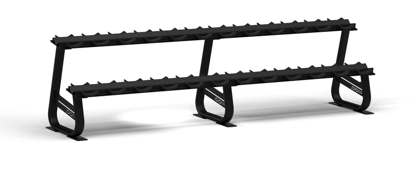 Jordan Classic Rubber Dumbbell set 2.5-30kg with 12 Pair Rack