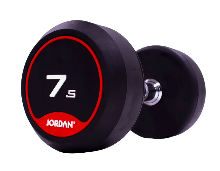 Jordan Classic Rubber Dumbbell set 2.5-30kg with 12 Pair Rack