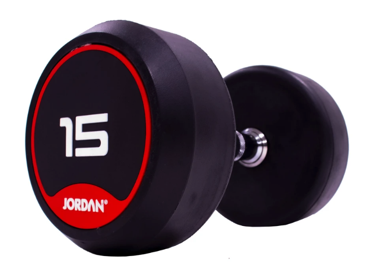 Jordan Classic Rubber Dumbbell set 2.5-30kg with 12 Pair Rack