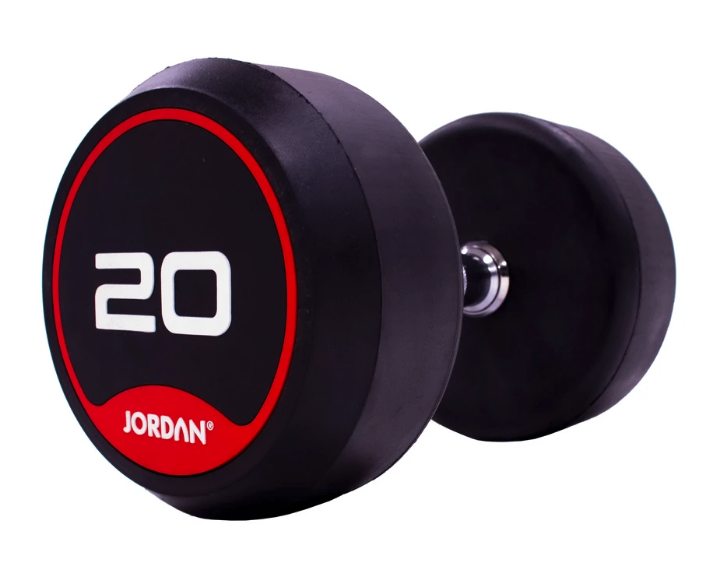 Jordan Classic Rubber Dumbbell set 2.5-30kg with 12 Pair Rack