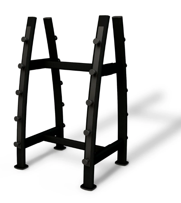 Jordan Rubber Barbell Set 10-45kg Solid Ends with Straight Bars and Rack