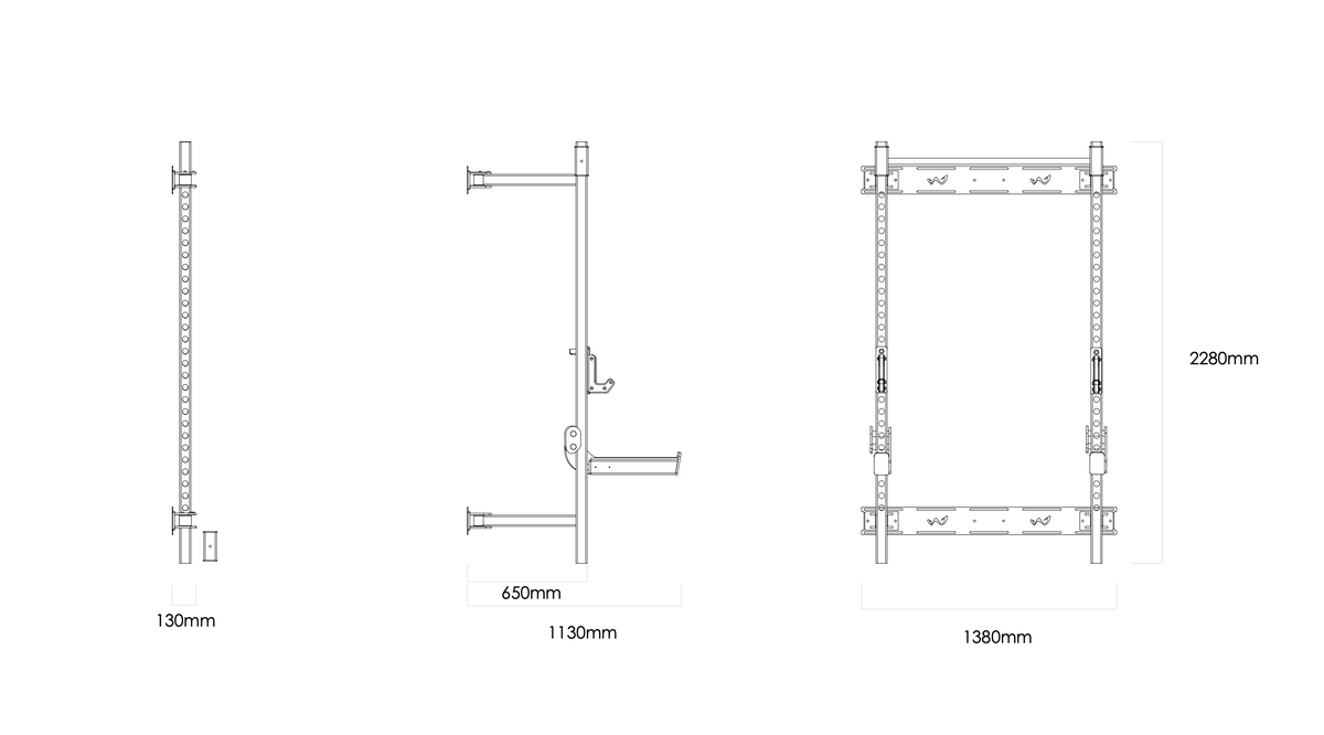 Watson Folding Wall Mounted Half Rack