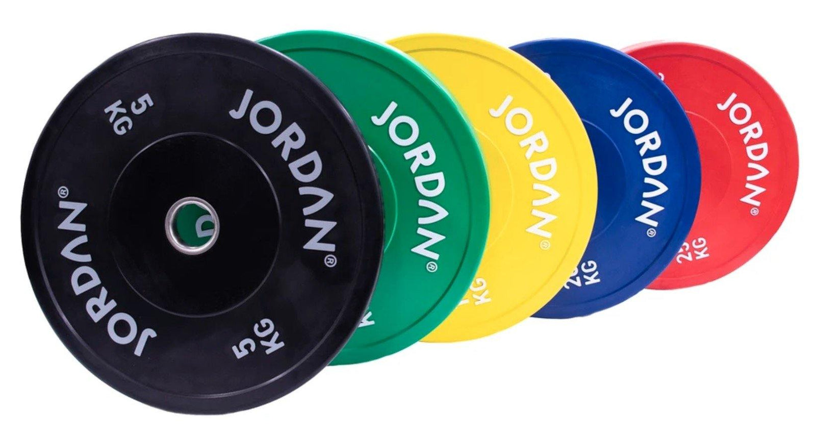 Jordan HG Coloured Rubber Bumper Plates set - 150kg  