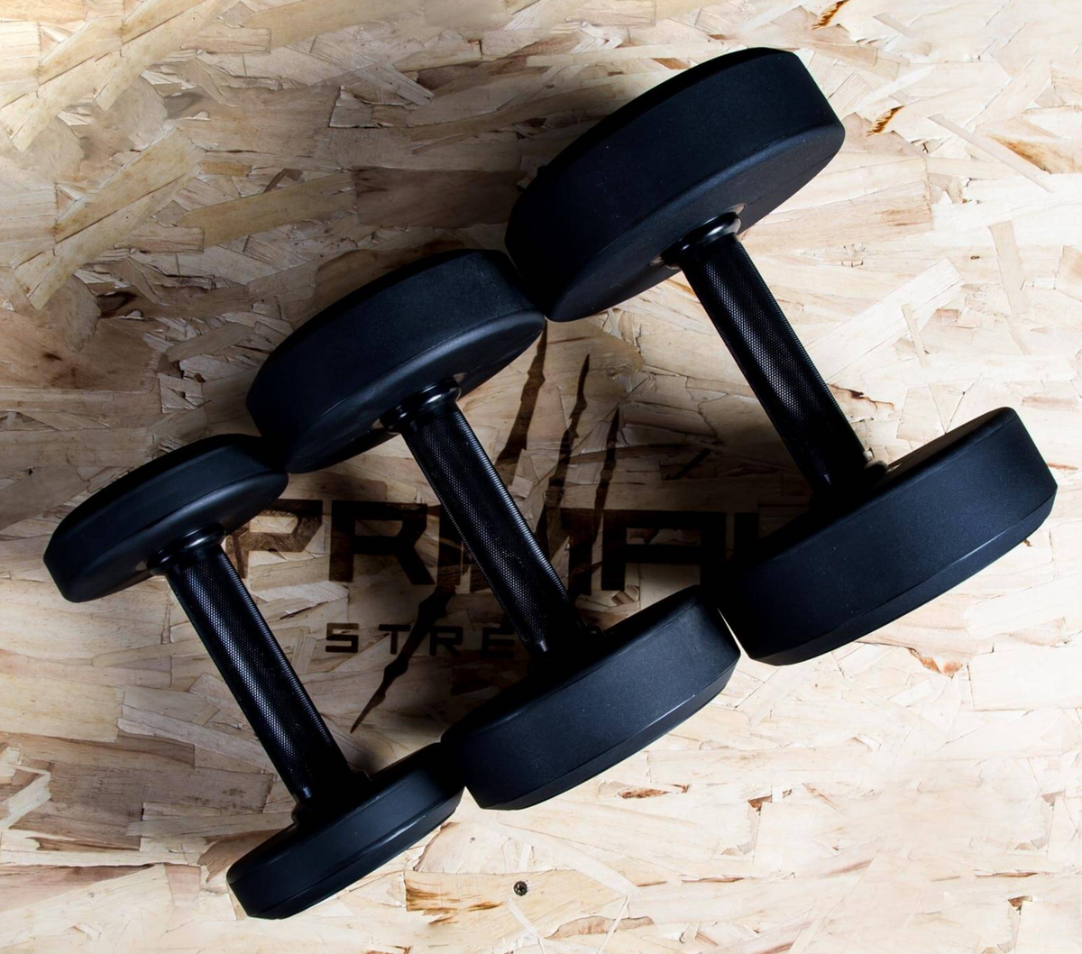 Primal Strength Urethane Dumbbell Set 27.5-50kg (10 pairs)