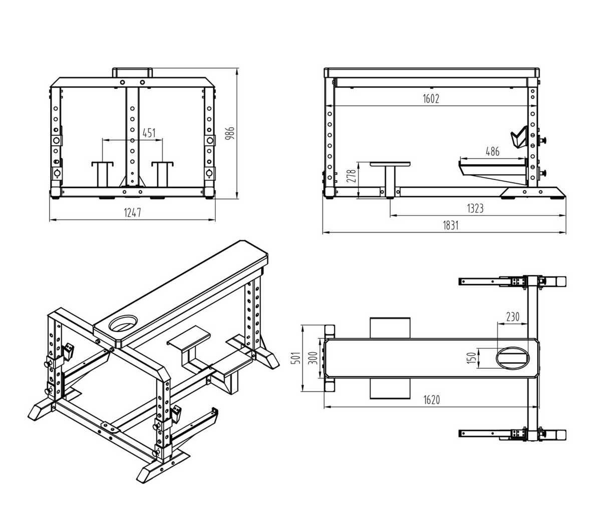 Primal Strength Monster Series Prone Row Bench