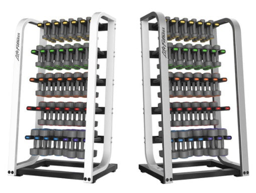 Life Fitness Studio Dumbbell Set and Rack