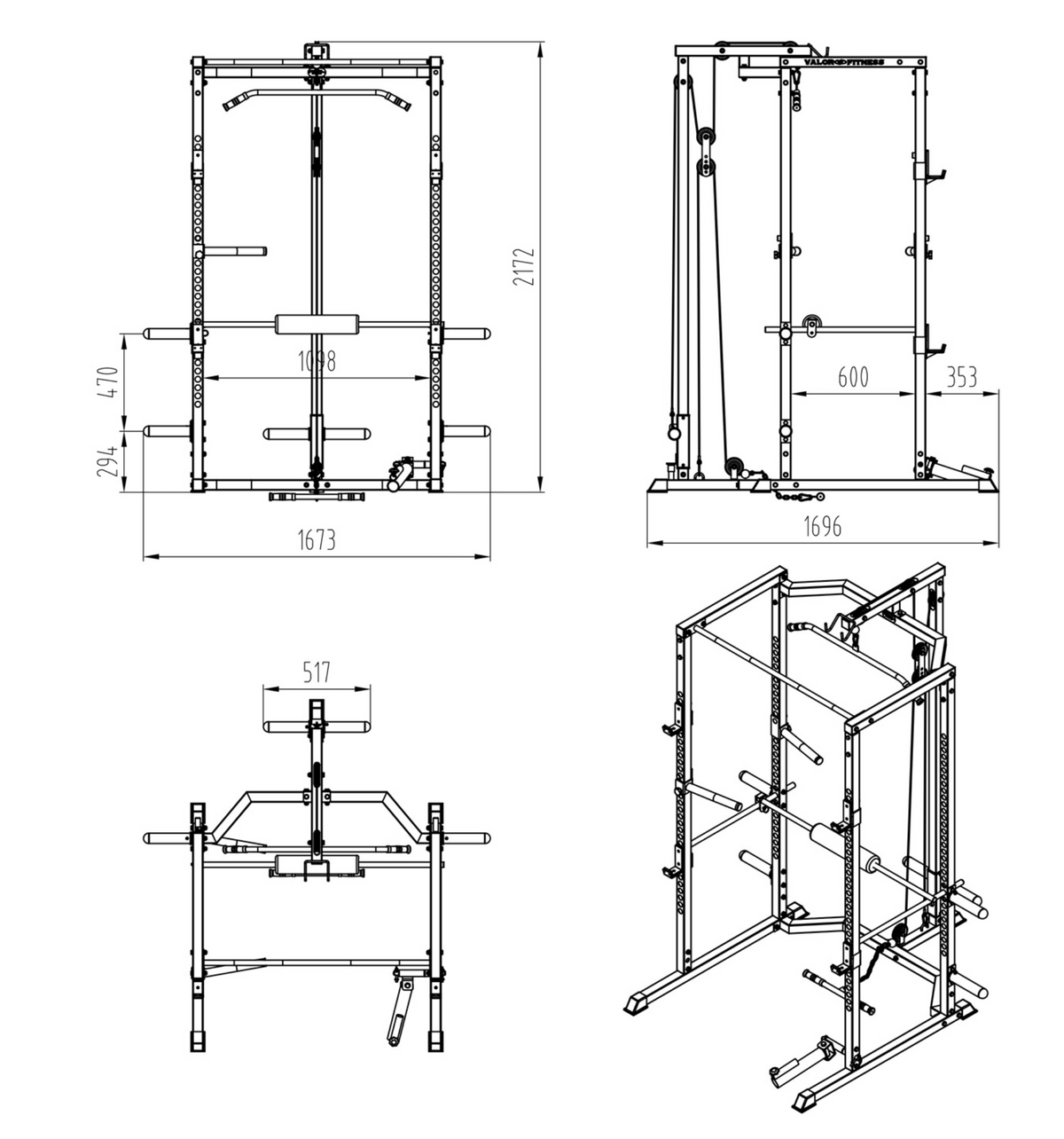 Primal Personal Series V3 Home Rack with Dip &amp; Landmine