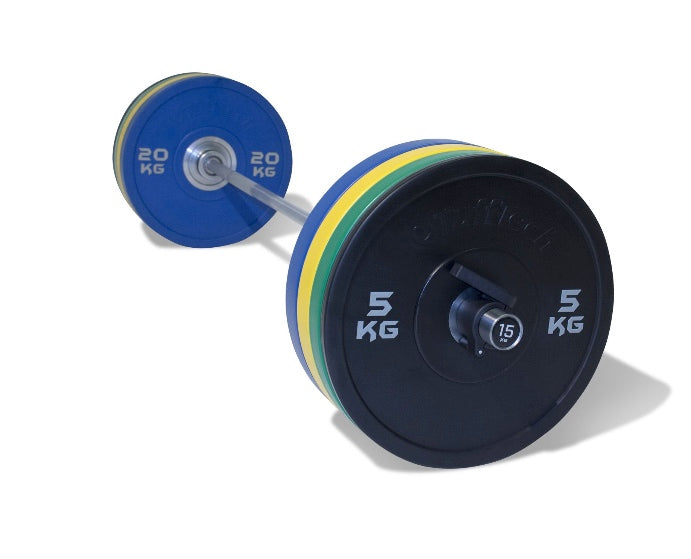 Physical Company PU Competition Bumper Plate Barbell Set - 115kg